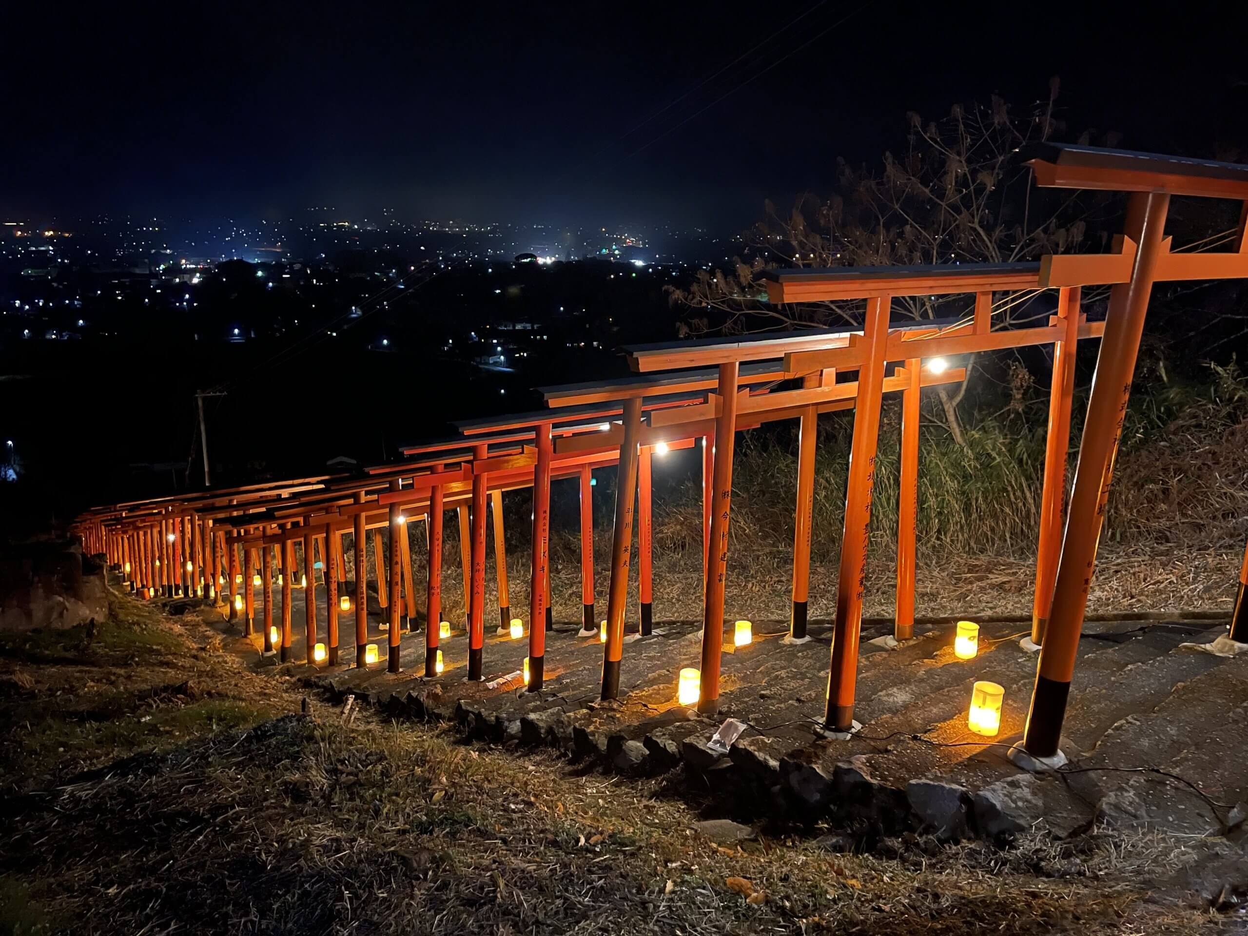 浮羽稲荷神社ライトアップアート